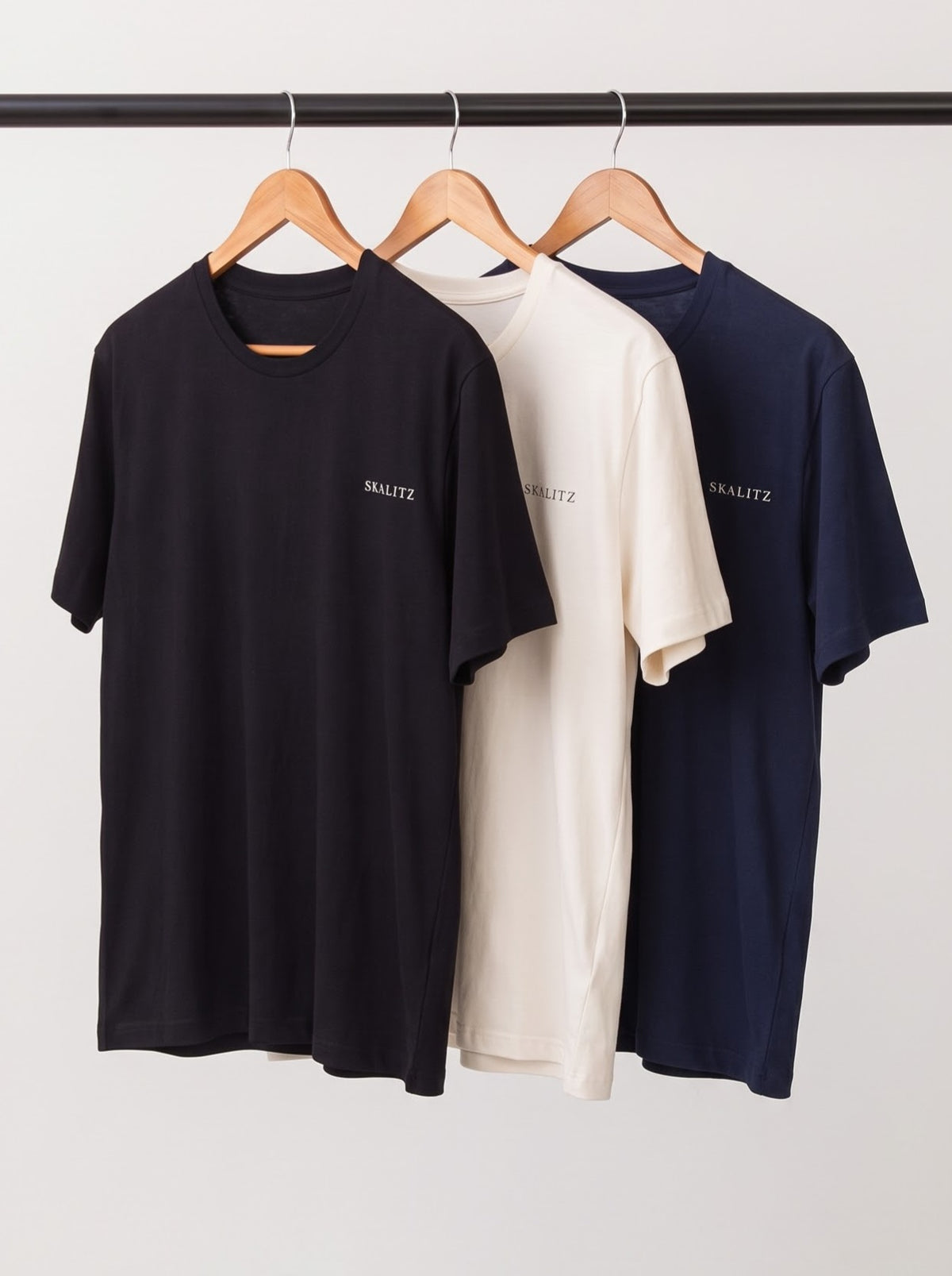 Kit 3 Camisetas Masculinas Skalitz Classic – Algodão 30.1 Premium